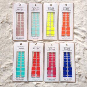 Bundle-8 packs of Dashing Diva GLOSS Ultra Shine Pedicure Gel Strips